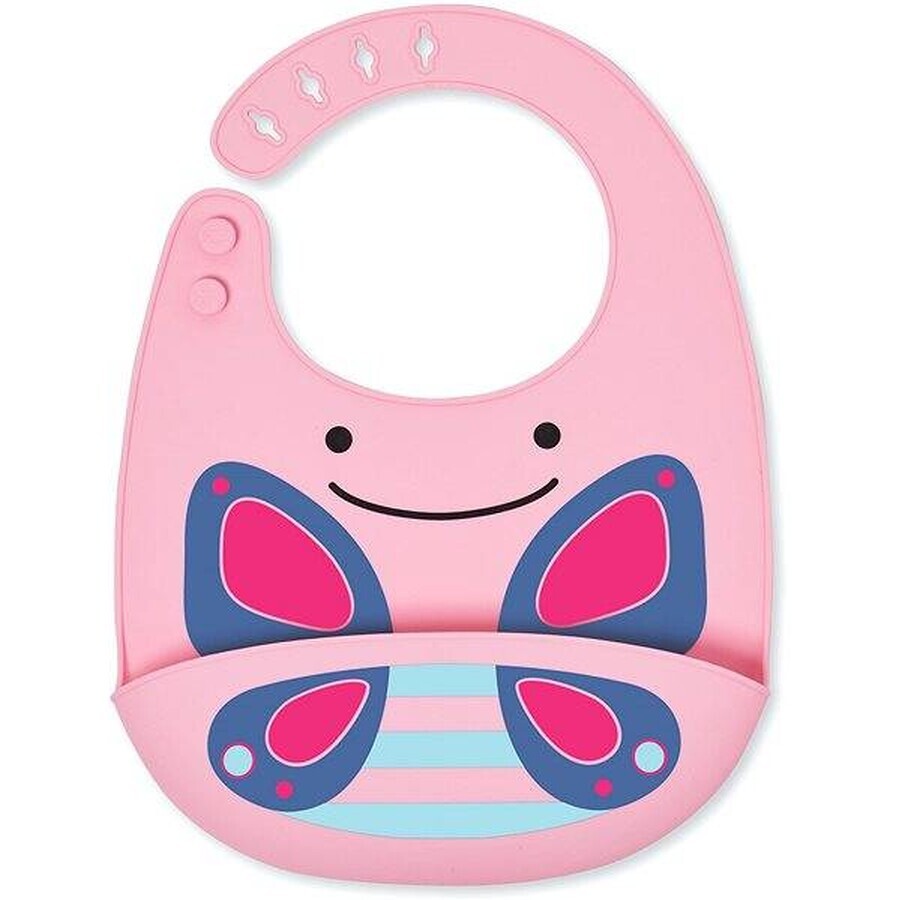 Babero de silicona Zoo Butterfly 1×1 ud, babero de silicona