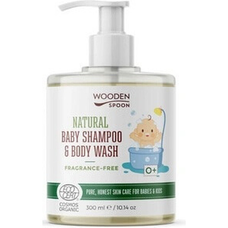 Wooden Spoon Baby Shower Gel/Shampooing 2in1 fragrance free 300ml 1×300ml, baby shower gel