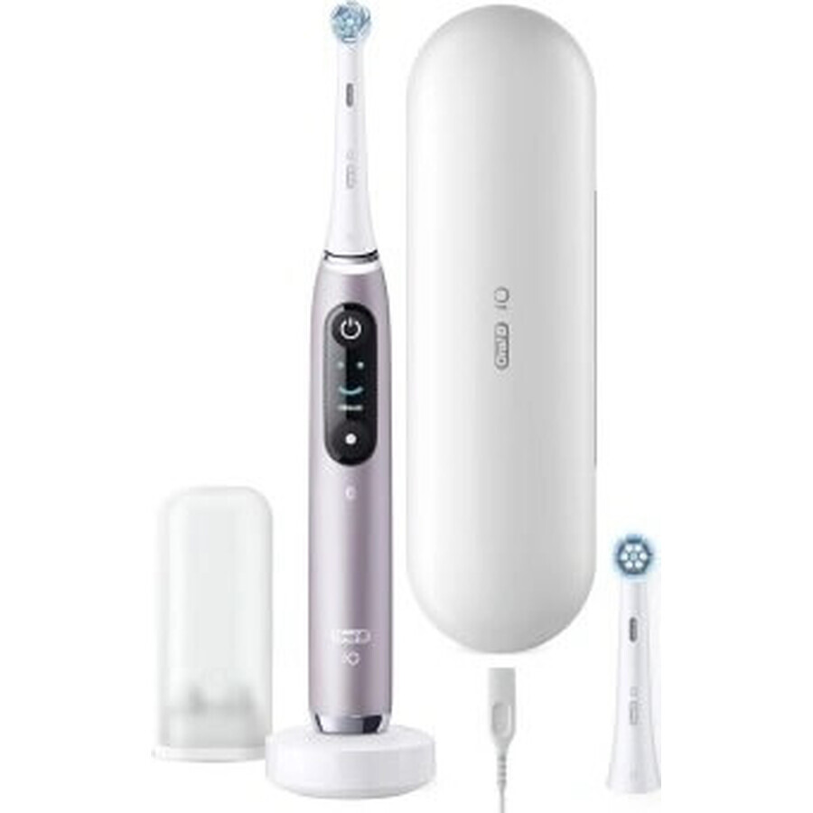 Oral B EK iO Series 9 Rose Quartz + toothbrush holder + travel case 1×1 set, electronic toothbrush