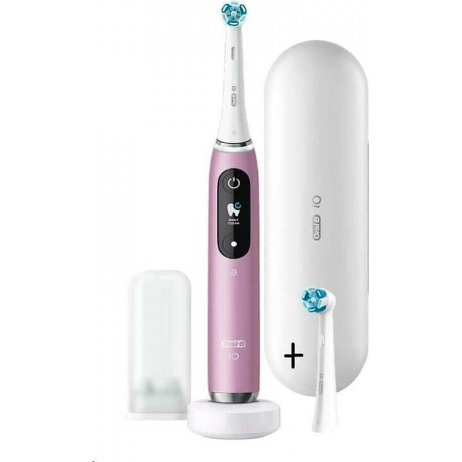 Oral B EK iO Series 9 Rose Quartz + toothbrush holder + travel case 1×1 set, electronic toothbrush