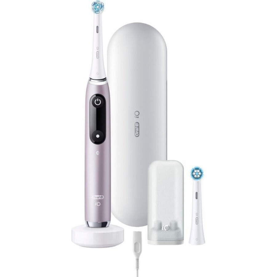 Oral B EK iO Series 9 Rose Quartz + toothbrush holder + travel case 1×1 set, electronic toothbrush