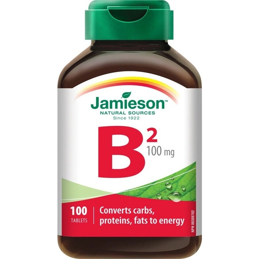 JAMIESON VITAMINE B2 RIBOFLAVIN 100 mg 1×100 tbl, vitamine B2