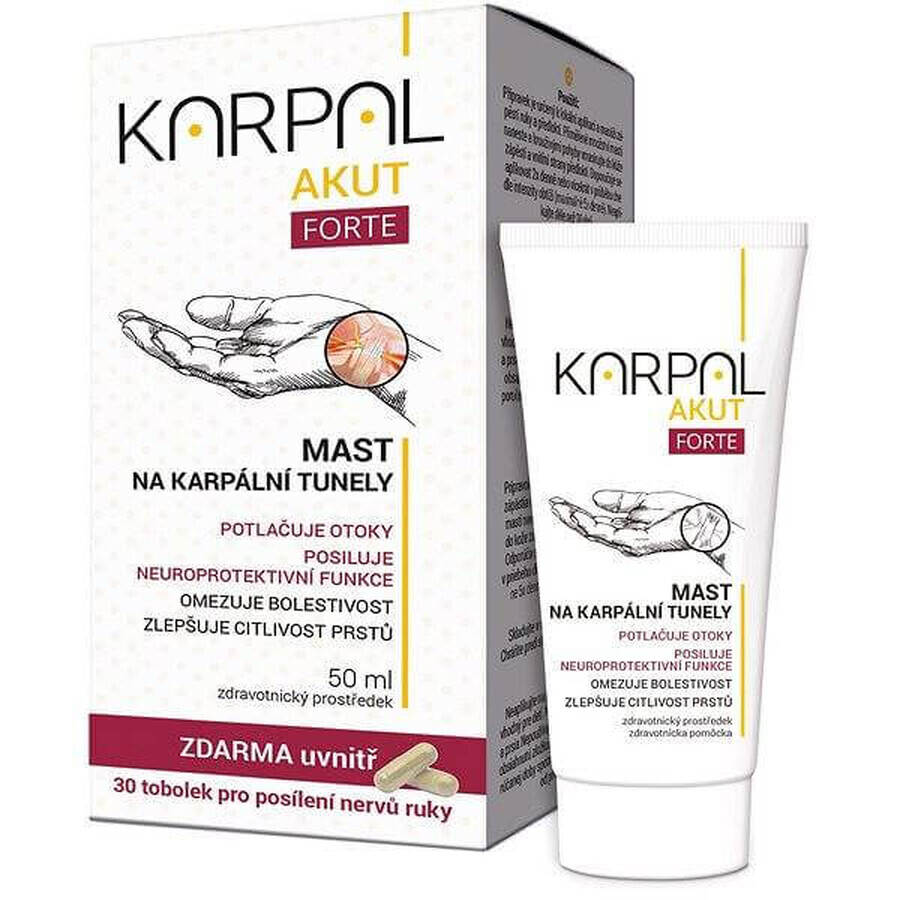 KARPAL AKUT FORTE l + KARPA-L AKU 50ml + 30 cps, complément alimentaire