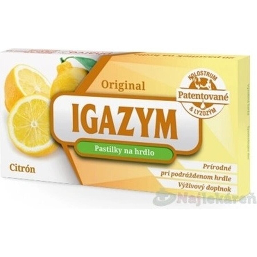 IGAZYM 1×20 pcs, pastilles au citron