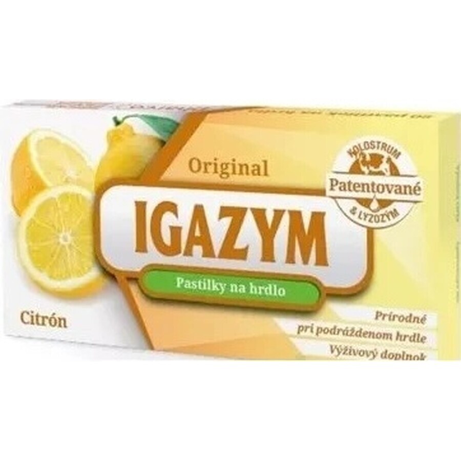 IGAZYM 1×20 pcs, pastilles au citron