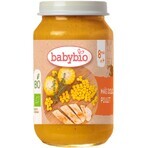 BABYBIO Bio-Süßmais mit Freilandhuhn 1×200 g, Bio-Gemüsebeilage