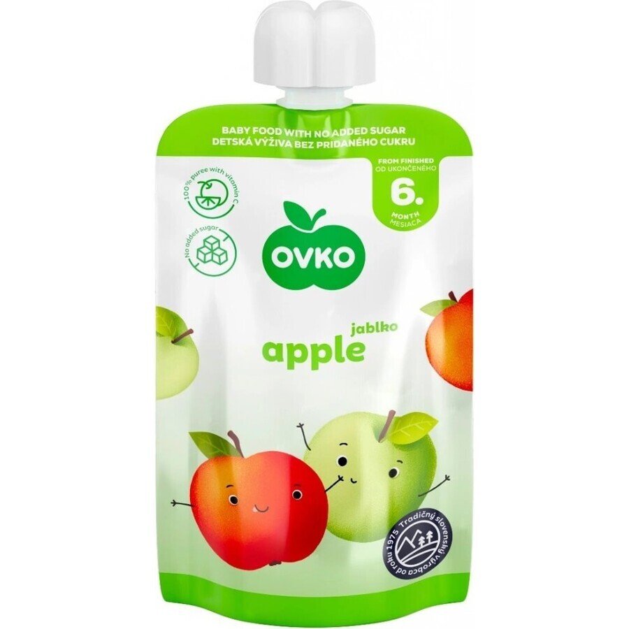 OVKO Baby Food Pomme 1×120 g, capsule de fruits