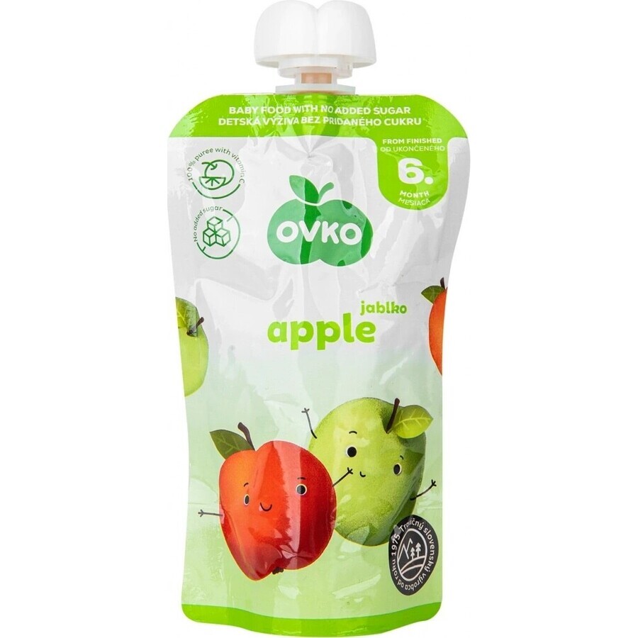 OVKO Baby Food Pomme 1×120 g, capsule de fruits