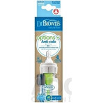 Dr.BROWN'S BABY BOTTLE OPTIONS+ 120 ml 1×1 unidad, estrecho, 0M+, anticólico, plástico, blanco