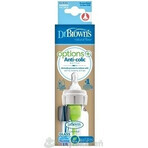 Dr.BROWN'S BABY BOTTLE OPTIONS+ 120 ml 1×1 unidad, estrecho, 0M+, anticólico, plástico, blanco