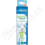 Dr.BROWN'S BABY BOTTLE OPTIONS+ 120 ml 1×1 unidad, estrecho, 0M+, anticólico, plástico, blanco