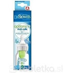 Dr.BROWN'S BABY BOTTLE OPTIONS+ 120 ml 1×1 unidad, estrecho, 0M+, anticólico, plástico, blanco