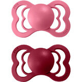 BIBS Supreme corail/rubis 1×2 silicone BIBS BIBS Supreme 1×2 - taille 1