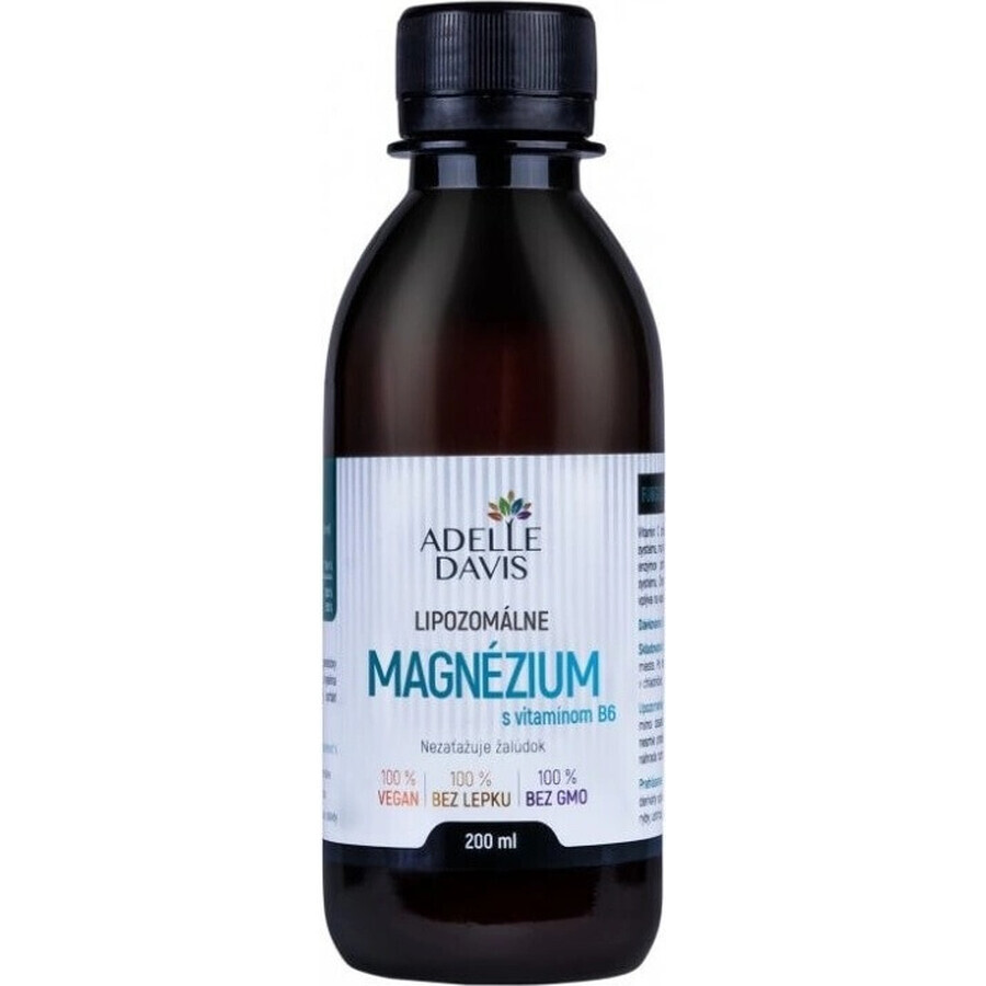 Adelle Davis magnésium liposomal avec vitamine B6 1×200 ml, magnésium