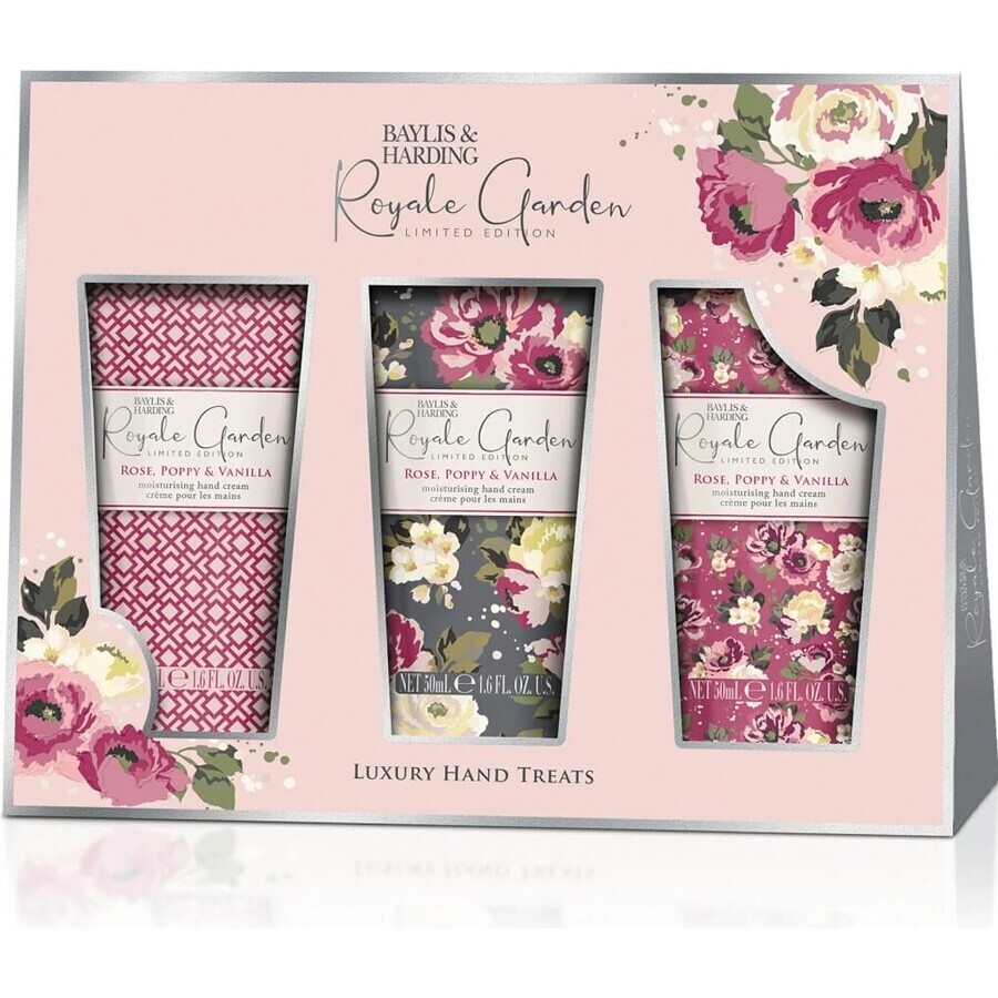 Baylis and Harding Rose & Wolf Poppy Hand Cream Gift Set 1×3 pcs, gift set