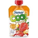 Sunar COOL Fruit Banana, strawberries, apples 1×120 g, Banana, strawberries, apples, 12m+