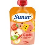 Sunar COOL Fruit Banana, strawberries, apples 1×120 g, Banana, strawberries, apples, 12m+