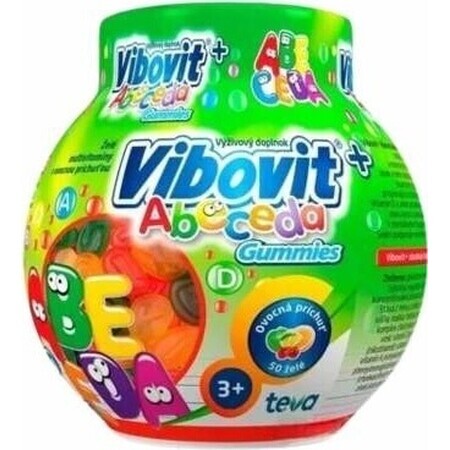 VIBOVIT + ABECEDA 1×50 pcs, gelée aromatisée aux fruits