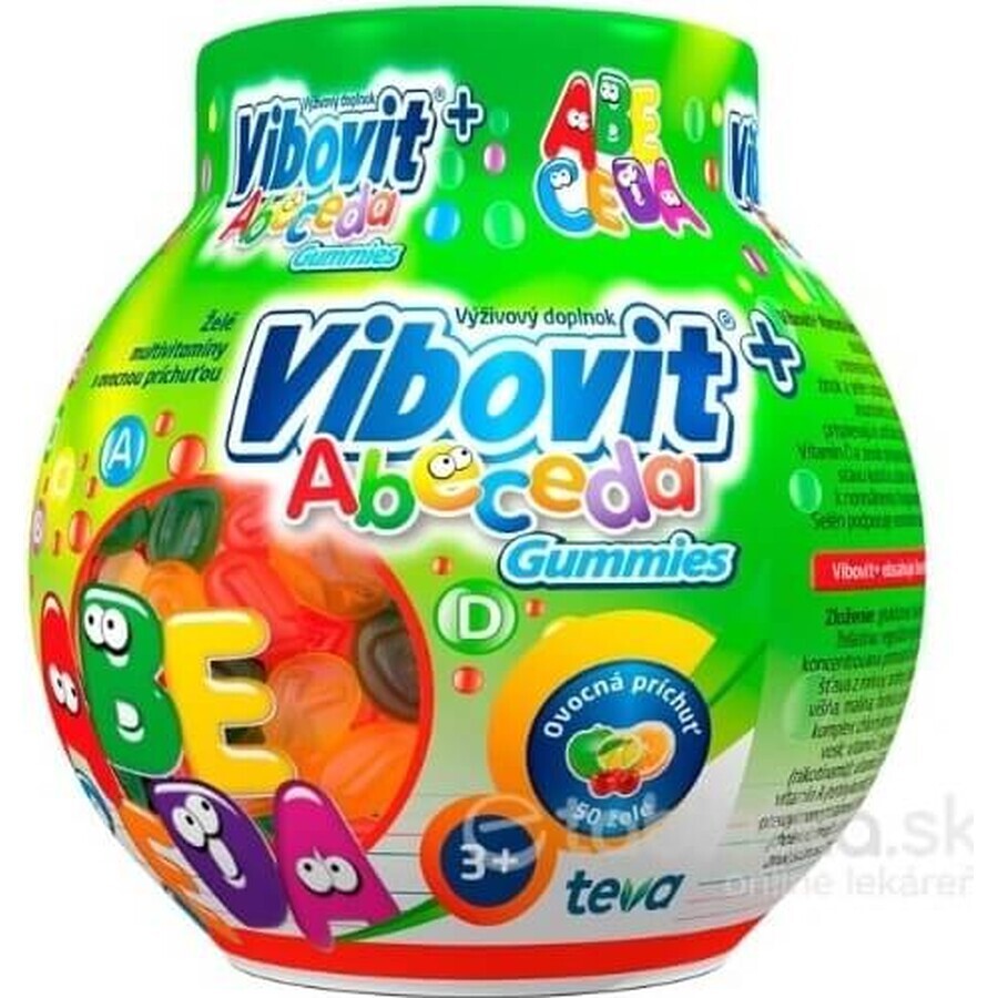 VIBOVIT + ABECEDA 1×50 pcs, gelée aromatisée aux fruits