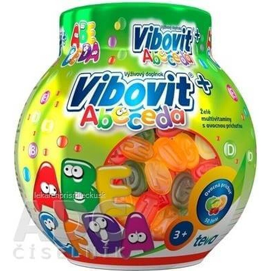 VIBOVIT + ABECEDA 1×50 pcs, gelée aromatisée aux fruits