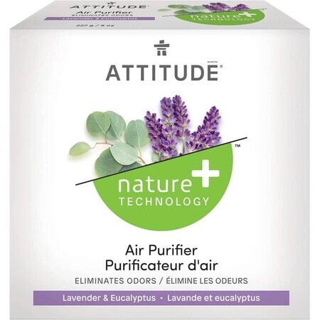 ATTITUDE Ambientador purificante natural con fragancia de lavanda y eucalipto 1×227 g, ambientador