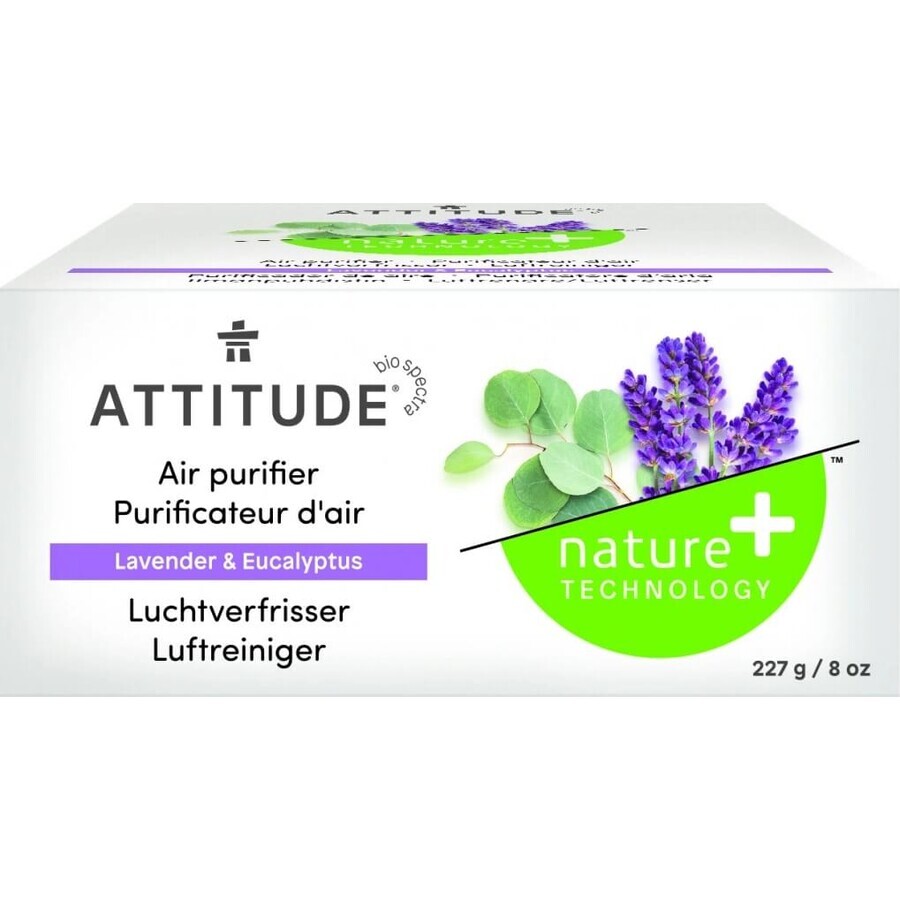 ATTITUDE Ambientador purificante natural con fragancia de lavanda y eucalipto 1×227 g, ambientador