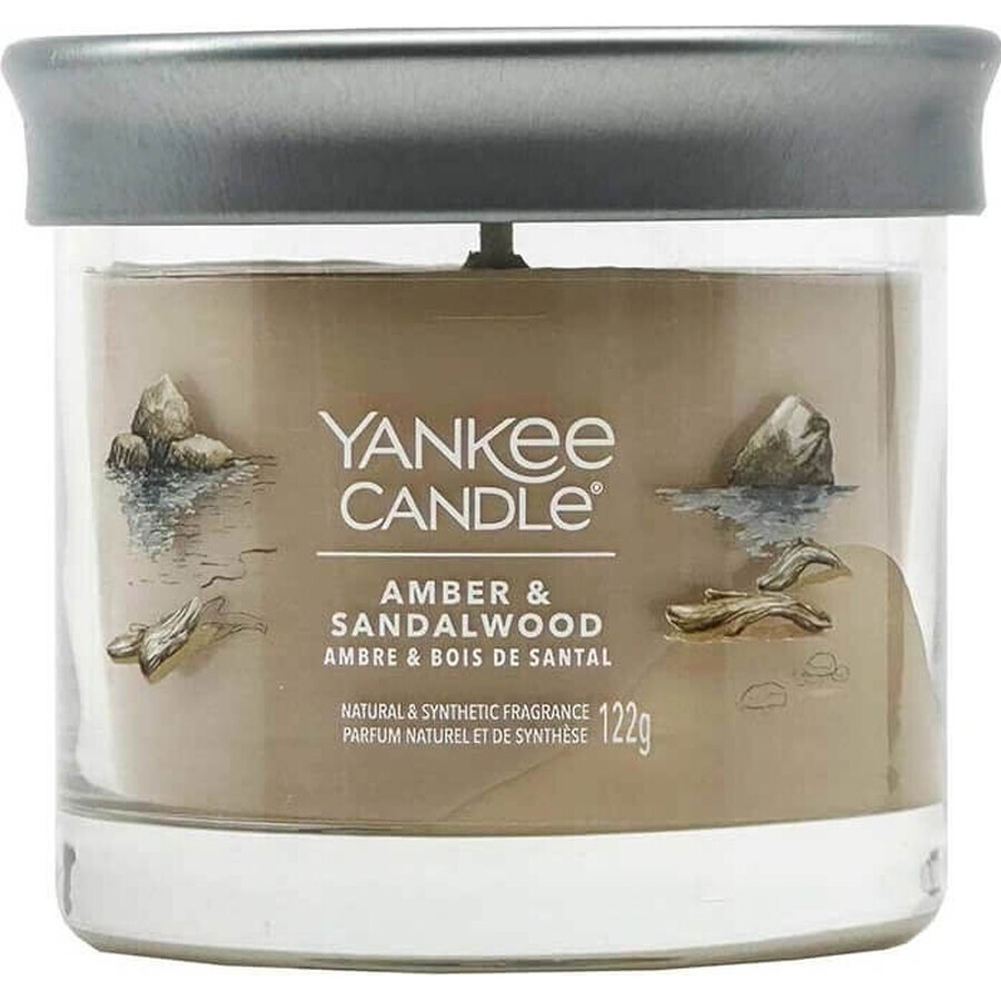 Yankee Candle Signature small Amber & Sandalwood candle 1×122 g, scented candle