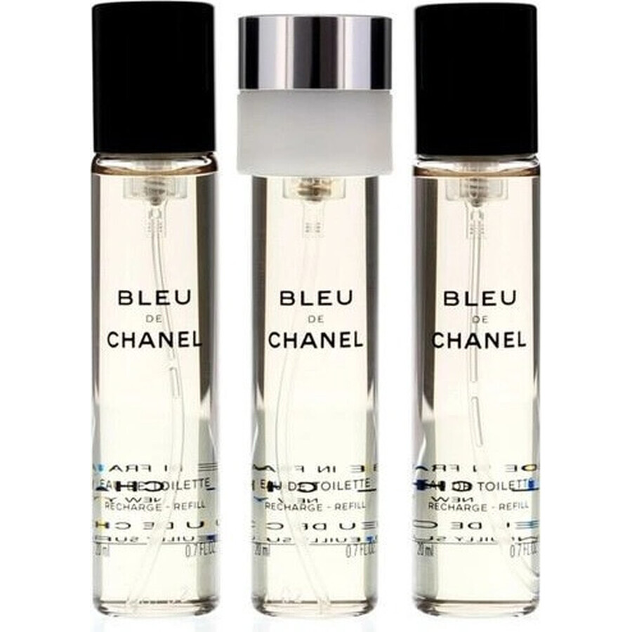 Chanel Bleu De Chanel Edt 3x20ml 60ml 1×1pc, apă de toaletă