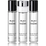 Chanel Bleu De Chanel Edt 3x20ml 60ml 1×1pc, apă de toaletă