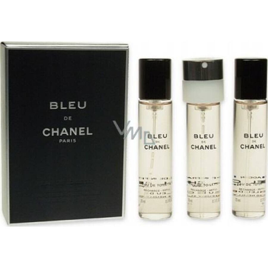 Chanel Bleu De Chanel Edt 3x20ml 60ml 1×1pc, apă de toaletă