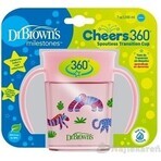 DR.BROWNS Mok Cheers 360° JUNGLE 6M+ blauw 1×200 ml, drinken zonder druppelen en braken