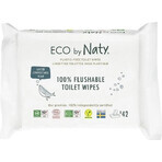 Eco by Naty Lingettes humides avec fonction papier toilette sans parfum 1×42 pcs, lingettes humides