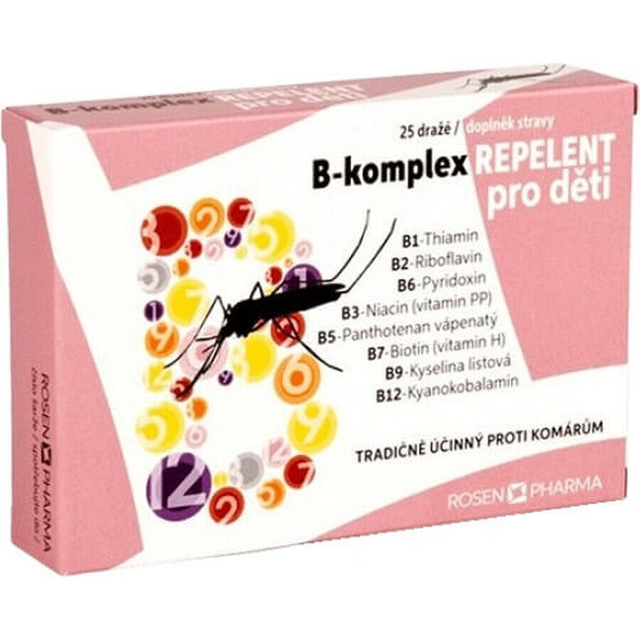 ROSEN PHARMA B-KOMPLEX B-KOMPLEX REPELLENT 1×25 tbl, répulsif en comprimés