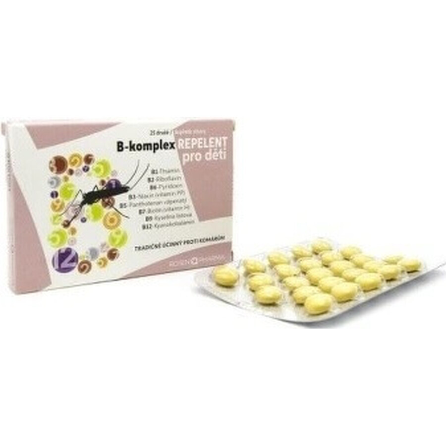 ROSEN PHARMA B-KOMPLEX B-KOMPLEX REPELLENT 1×25 tbl, répulsif en comprimés