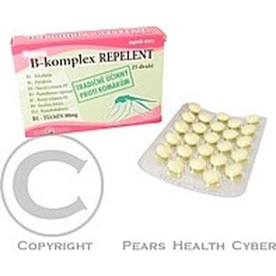 ROSEN PHARMA B-KOMPLEX B-KOMPLEX REPELLENT 1×25 tbl, répulsif en comprimés