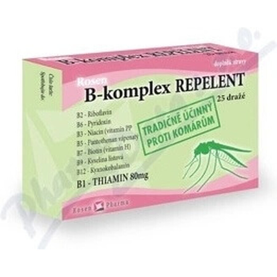 ROSEN PHARMA B-KOMPLEX B-KOMPLEX REPELLENT 1×25 tbl, répulsif en comprimés