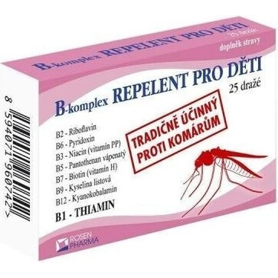 ROSEN PHARMA B-KOMPLEX B-KOMPLEX REPELLENT 1×25 tbl, répulsif en comprimés