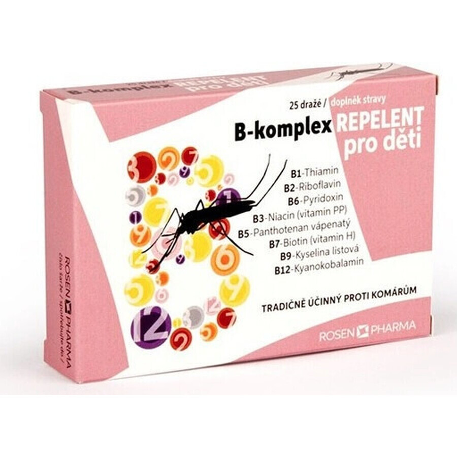 ROSEN PHARMA B-KOMPLEX B-KOMPLEX REPELLENT 1×25 tbl, répulsif en comprimés