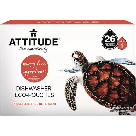 ATTITUDE Phosphate-free dishwashing tablets 1×26 pcs, dishwashing tablets