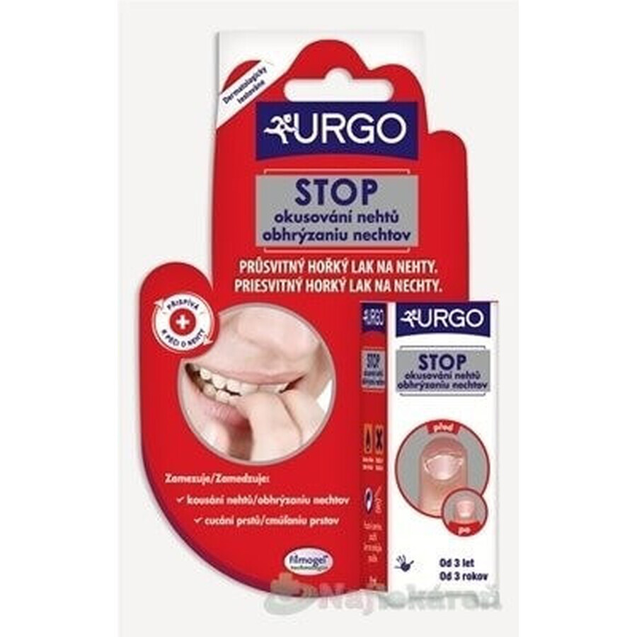 URGO FILMOGEL STOP NAIL BITING 1×9 ml, lac de unghii amar împotriva mușcării unghiilor