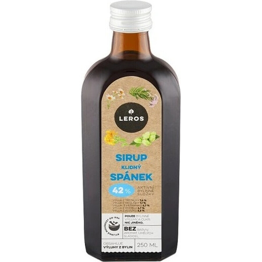 LEROS CALM SLEEP SYRUP 1×250 ml, sirop pour un sommeil apaisé et serein