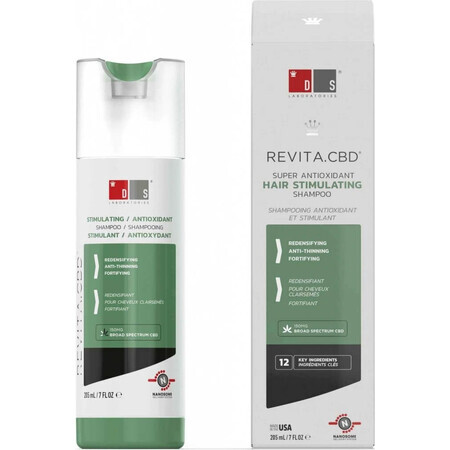 DS Laboratories shampoo antiossidante contro la caduta dei capelli Revita CBD 205 ml 1×205 ml, shampoo contro la caduta dei capelli