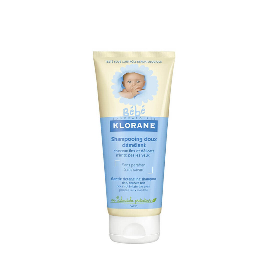 Shampoo protettivo per bambini che districa i capelli fini e delicati, 200 ml, Klorane