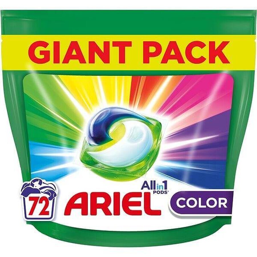 Ariel All-in-1 PODS Colore, Capsule Gel Lavante, 72 Capsule Gel Lavante 1×72, Capsule Gel Lavante