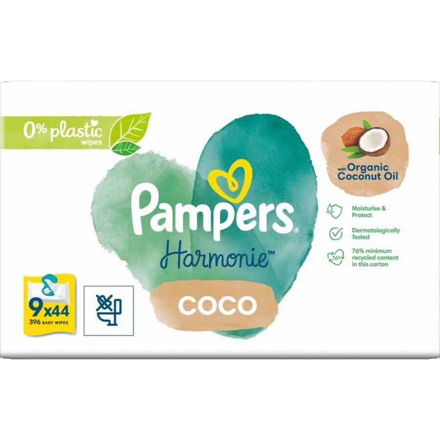 PAMPERS HARMONIE HARMONIE PROTECT&CARE WIPES 396KS 396KS 1×396 Stück, Feuchttücher