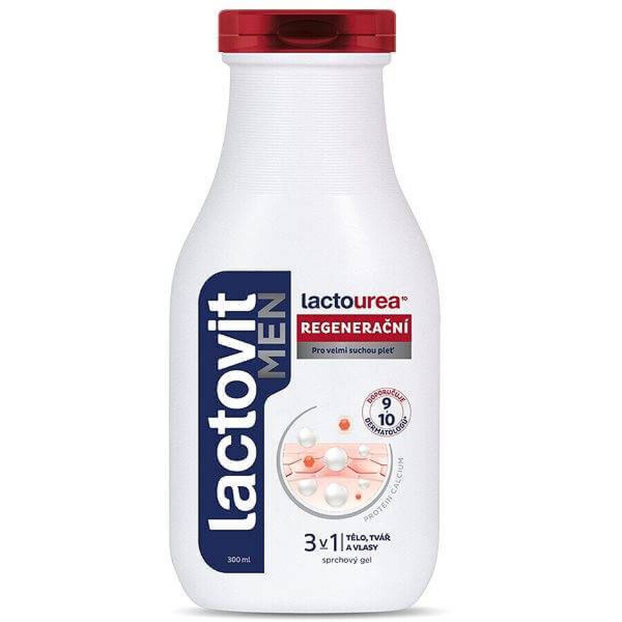 Lactovit MEN Lactourea 3in1 Gel douche régénérant 1x300 ml