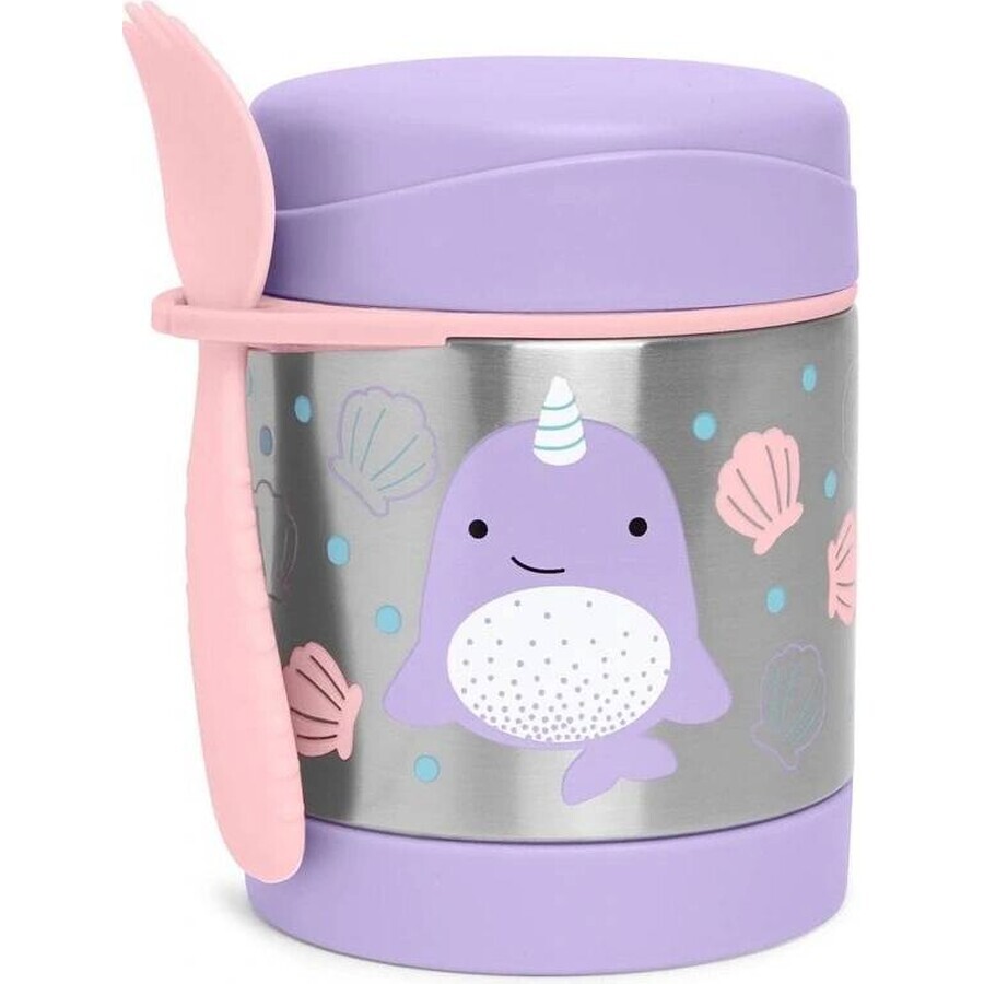 Thermos alimentaire Zoo avec cuillère/fourchette Narval, 12m+ 1×325 ml, thermos alimentaire