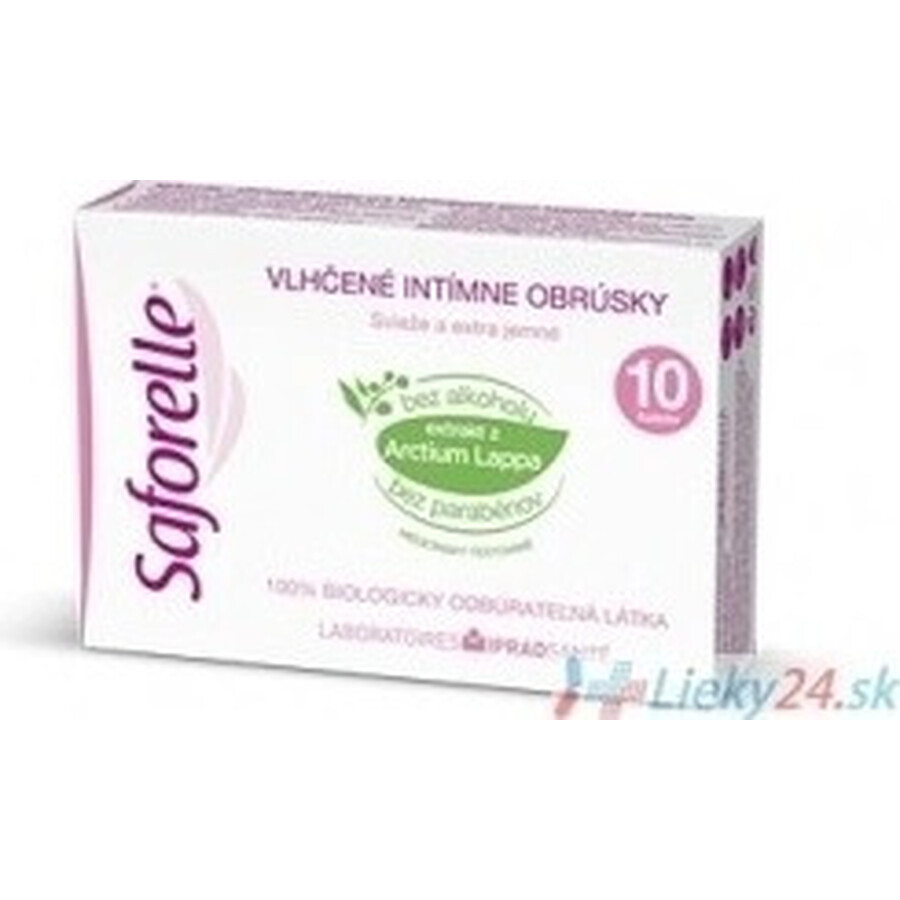 SAFORELLE INTIMA Salviette 1×10 pz, salviette umidificate