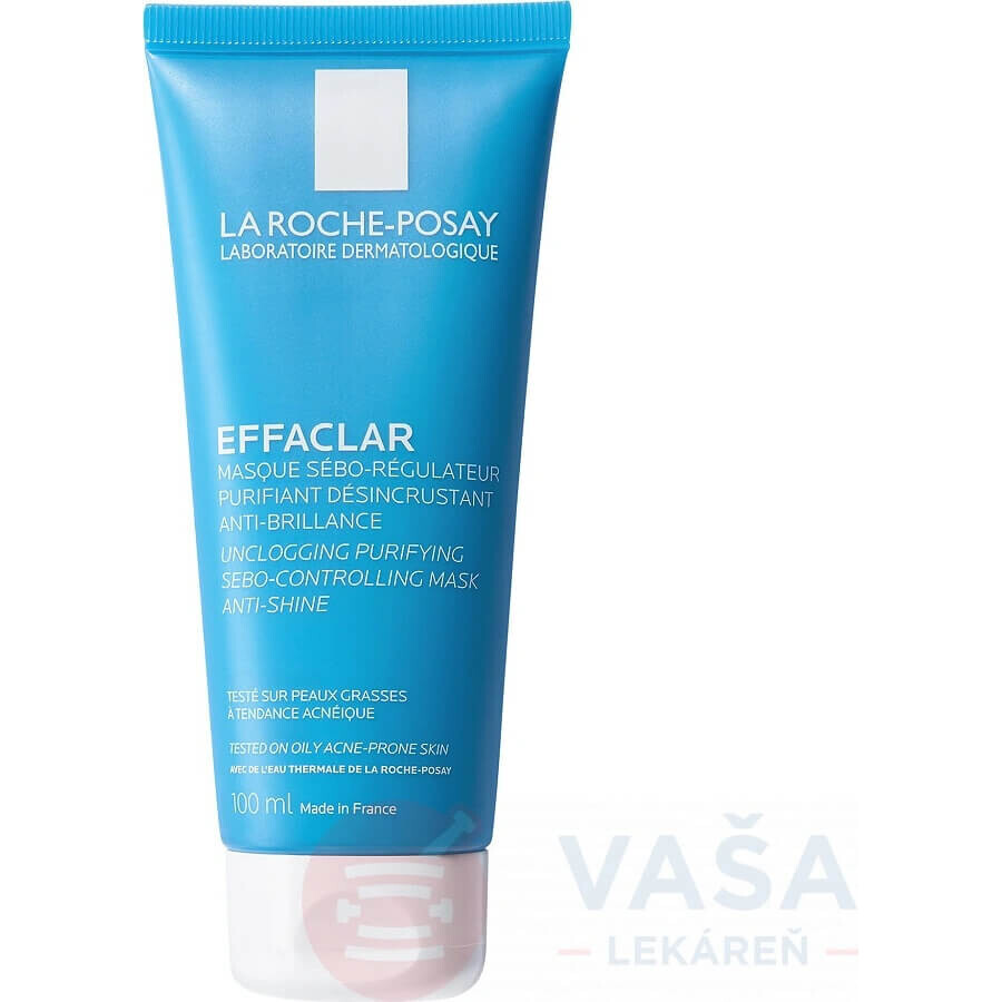 LA ROCHE-POSAY Masque nettoyant déroutant pour le contrôle du sébum et la désobstruction des pores 100 ml 1×100 ml, masque nettoyant