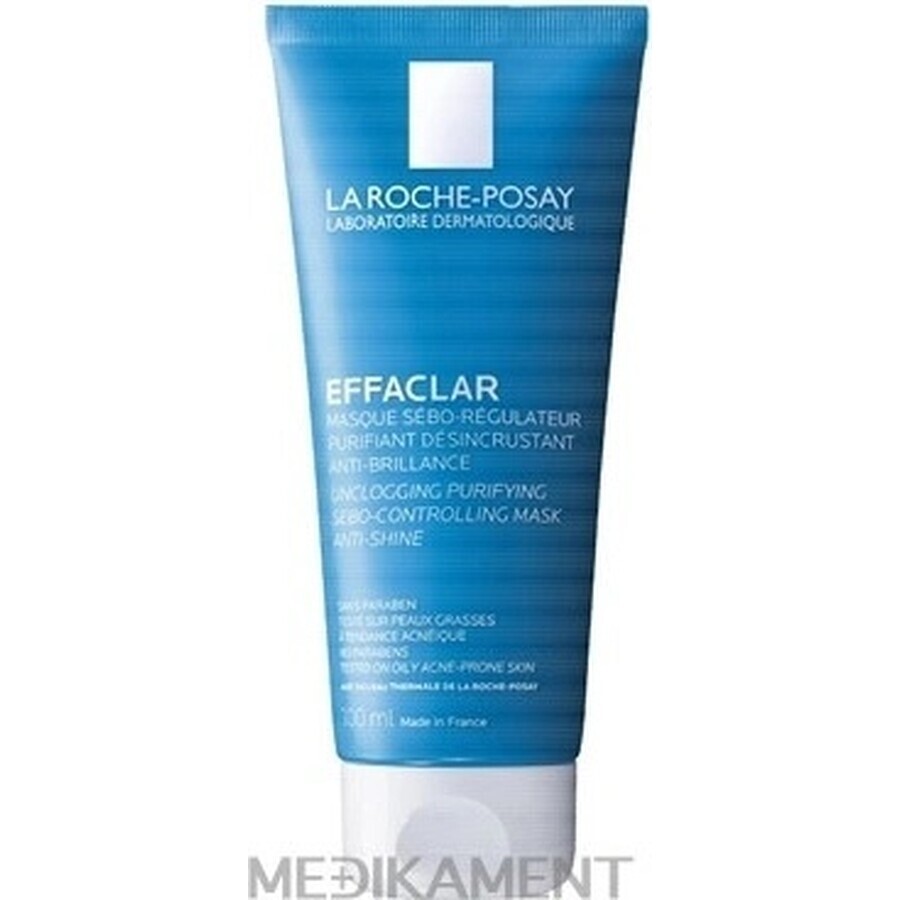 LA ROCHE-POSAY Masque nettoyant déroutant pour le contrôle du sébum et la désobstruction des pores 100 ml 1×100 ml, masque nettoyant